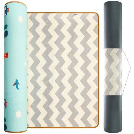 Dobbeltsidet skummåtte XXL - rulle 2 CM (vej og zigzag)