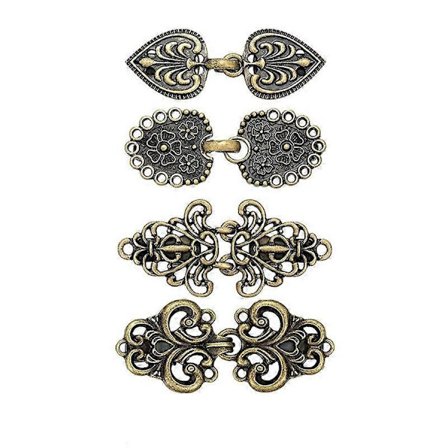 4 stk. Vinte Sweater Clips i zinklegering Roterende Elegant Cape Krave Cardigan Sjal Skjorte Frakke Tørklæde Clips Gave til mænd kvinder