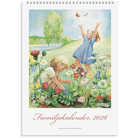 Burde Familjekalender Kerstin Frykstrand 2026 - Lyreco - Almanackor och kalendrar - Väggkalendrar - Familjekalendrar