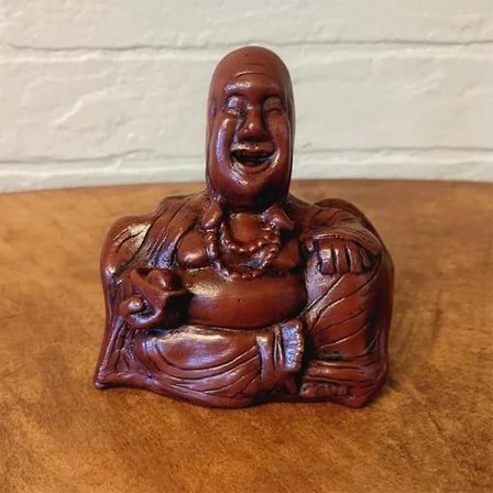 Oväntad Bakre Mellanfinger Leende Buddha Rolig Present Humor Mellanfinger Konst Skulptur Prydnad Heminredning