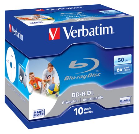 Verbatim 10 x BD-R DL - 50 GB 6x - blekkstråleskrivbar overflate - CD-eske
