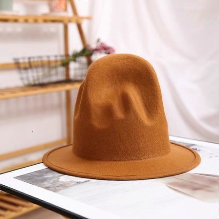 Pharrell Hatt Filt Fedora Hatt For Kvinner Menn Hatter Svart Høy Hatt Mann 100% Australia Ull Caps kamel camel m (56 til 58cm)_tfrf