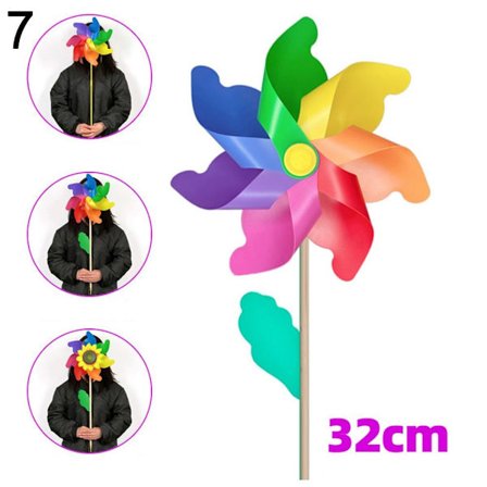 Farverige solsikkevindmøller Layout Pinwheels Legetøj 7 7