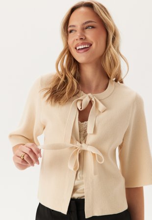 Object Collectors Item - Objulla Parvi 2/4 KNIT CARDIGA - Sandshell - Kläder - - Bubbleroom