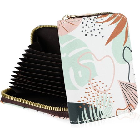 Kortholder til kvinder, kreditkortholder i PU-læder, lille lynlåsportmonnæ, tynd visitkortholder til kreditkort, ID-kort