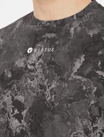 Virtus Callum M Printed S/S Tee - Black - S