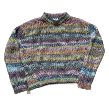 Flerfärgad stickad tröja från Acne Studios (S-M)