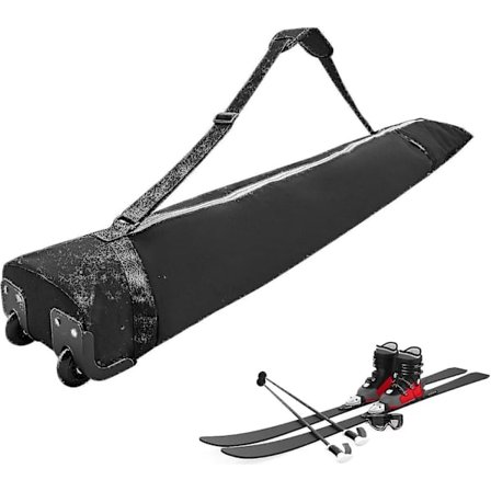 Snowboardtaske til rejser - Snowboardtaske med hjul og 360° fuldt polstret beskyttelse - Foldbar snowboardudstyr passer til board, bindinger, støvler,