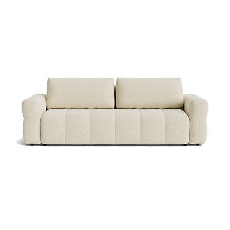 Taranto 3-Sitzer-Schlafsofa, Stauraum, Nordic Beige, Modernes Design, Bettkasten, Gästebett-Funktion, 90cm Tiefe, Komfortable Polsterung.