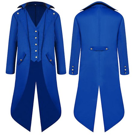 Menn middelaldersk svalhalefrakk Lang kjolefrakk W