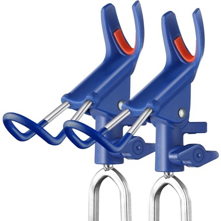 2-pakning - Dzmaker Oppgradert Stangholdere for Fiske fra Land, Fiskestangholder for Bakken, 360 Graders Justerbar, Sammenleggbart Utstyr for 