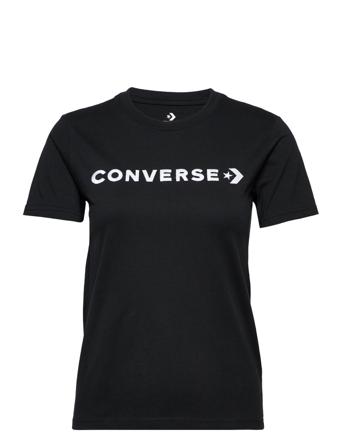 Cf Strip Wordmark Ss Tee T-shirt Top Sort Converse