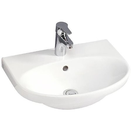 Gustavsberg Nautic 5550 Håndvask til bolt-/beslagsmontering, 50 cm, Badeværelse
