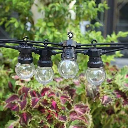 Edison Pære Lampe, 5 meter 10 lamper (24V lavspænding) {eksklusive po