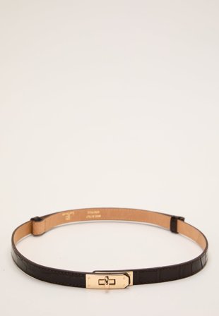 Latalia - Leather Belt With Turn Lock