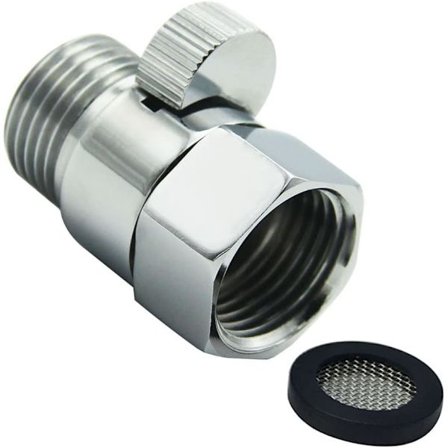 Dusjhodeavstengningsventil med kort bryter og krombelagt b