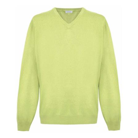 Malo V-neck Knitwear , Geel , Heren , Maat: L Truien & Vesten