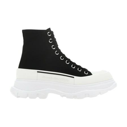 Alexander McQueen, Lace-up Boots Zwart, Dames, Maat:38 EU
