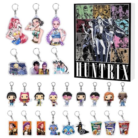 K-pop Demon Hunters Akryl Julekalender Sæt - 24 Dages Overraskelsesgaveæske til Fans og Børn