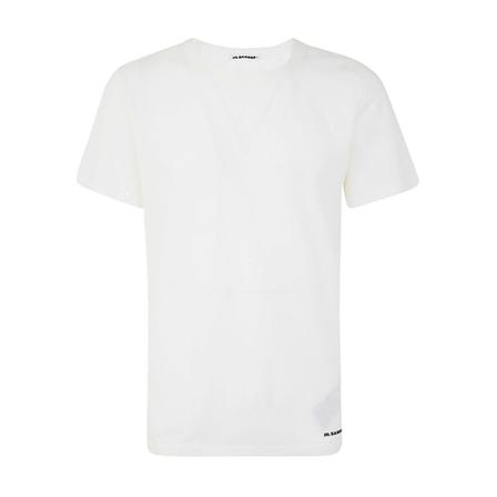 Jil Sander T Shirt CN SS , Wit , Heren , Maat: XL