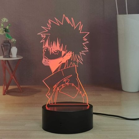 Anime 3D Nattlampe, Manga Figur Dabi Berørings- og Fjernkontroll LED B