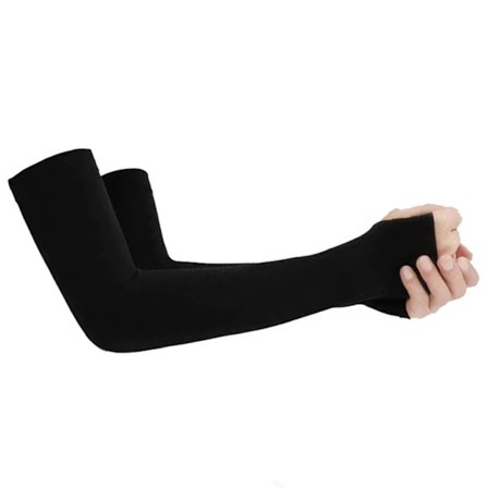 3 par kølende is silke arm sleeves UV solbeskyttelse kompression til mænd kvinder sort