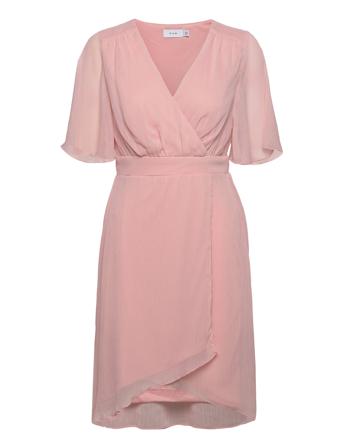 Virilla V-Neck 2/4 Short Dress/Bm/Dc Pink Vila