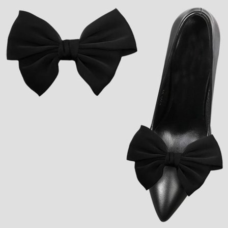 2 stk. Skoklemme Charm Spenne SVART