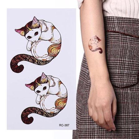 1 arkki uusi design Japanilainen geishatytön tatuointi, kesätyylinen tatuointitarra, seksikäs vartalo käsivarren hiha, väärennetty vedenpitävä naisen 