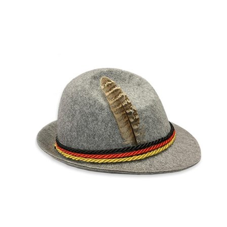 Munich Oktoberfest Klær Herre Rutete Skjorte Overall Kostyme Sceneopptredensklær Grå flosshatt{FY}