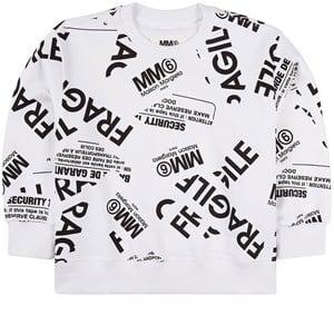 MM6 Maison Margiela White Logo Sweatshirt 14 years - Jumpers and knitwear - 14 years - White