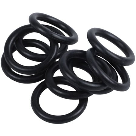 10 svarta gummiringar för tätning av brickor Packningar 16 x 11 x 2,5 mm