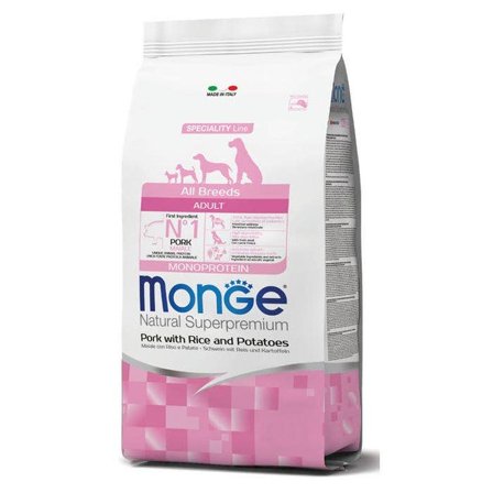 Monge Maiale Riso E Patate 12 Kg - Cibo secco per cani adulti
