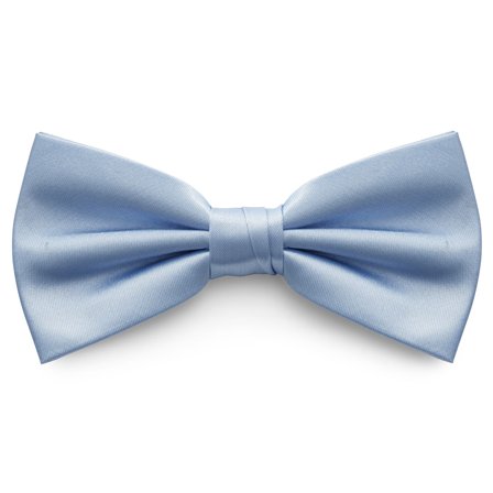 Muszka w lśniącym jasnobłękitnym kolorze Basic dla mężczyzn - Muszki gotowe do noszenia