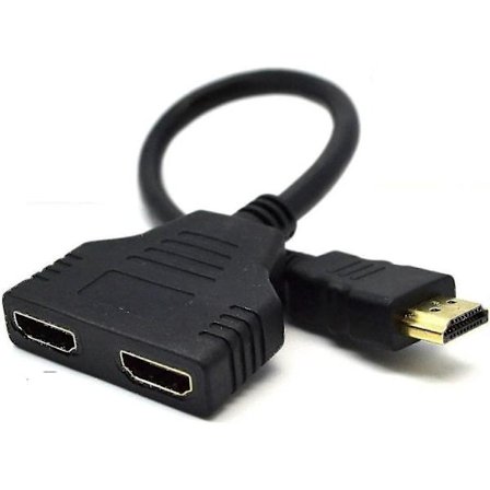 Splitterkabel Han 1080p Til Dobbelt HDMI Hun 1 Til 2 Vejs HDMI Splitter Adapterkabel