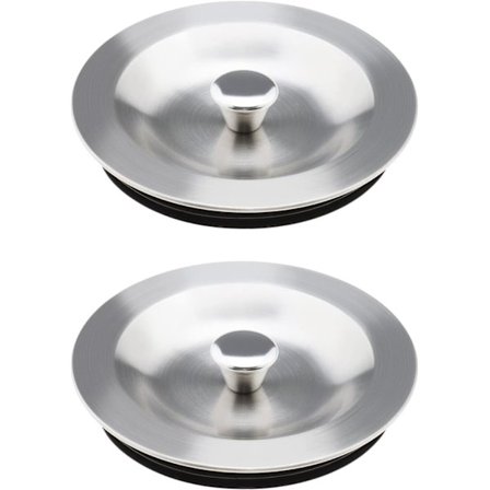 2 st Köksbänksavloppsplugg 90mm 304 Rostfritt Stål Tätning