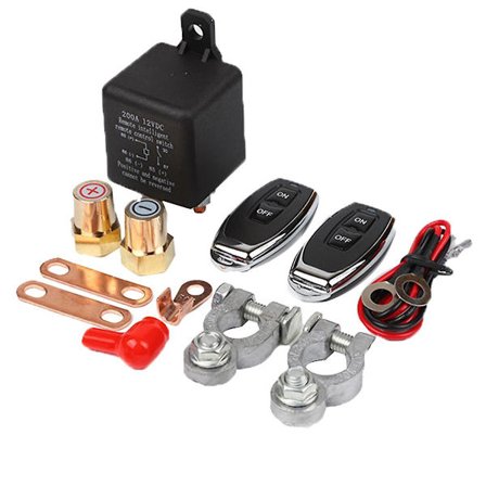 200a 12v Batteri Afbryder Relæ Dobbelt Fjernbetjening Bil Batteri Afbryder Relæ Tyverisikring Batteri Afbryder (FMY)