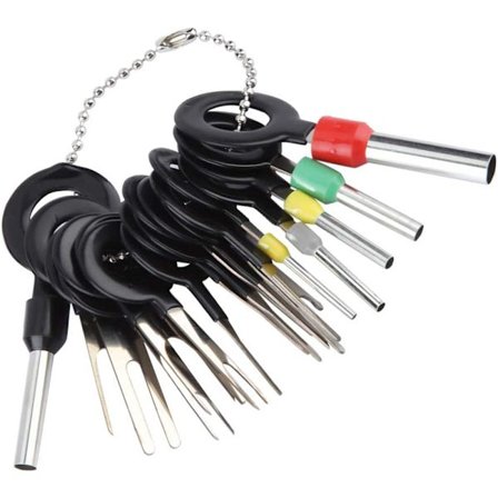 Auto Terminal Fjerning Verktøysett, 18stk Bil Elektrisk Ledning Crimp