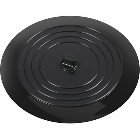 6 tuuman silikoninen amme- ja lavuaarin tulppa keittiöihin, kylpyhuoneisiin ja pesutupiin (musta, 1)