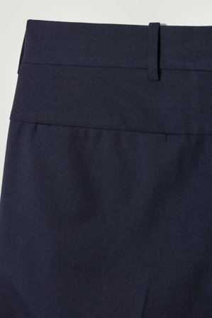 COS Homme Pantalon Fuselé En Laine Mélangée in Bleu