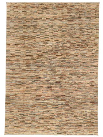 Handgeknüpft Modern Afghan Fine 200X287 Wollteppich Braun/Orange