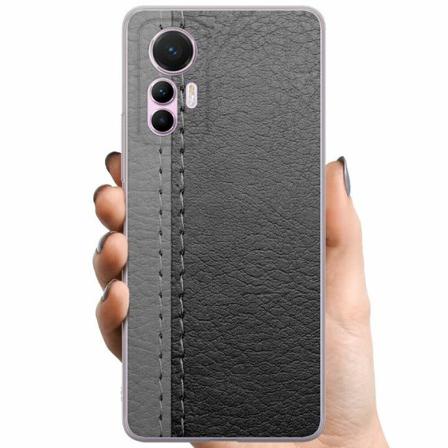 Xiaomi 12 Lite Tpu Mobilskal Black & Grey Leather