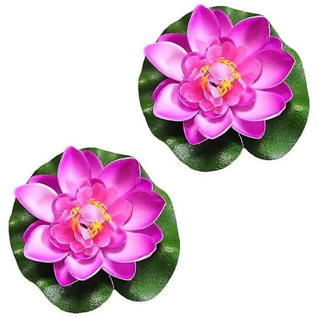 2 st Flytande Skum Lotusblomma Vattenlilja Damm Dekoration