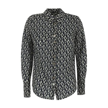 Elisabetta Franchi Rhombus Shirt Sort, Dame Bluser