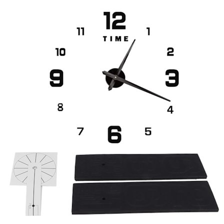 Seinän kello suuri DIY koti olohuone moderni taide koriste kellot tarra tarvikkeet musta