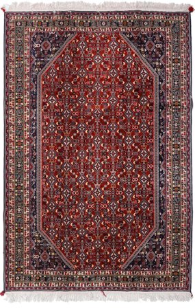 Hand Knotted Persian Gabbeh Kashkooli Rug 203X300 Black/Dark Red