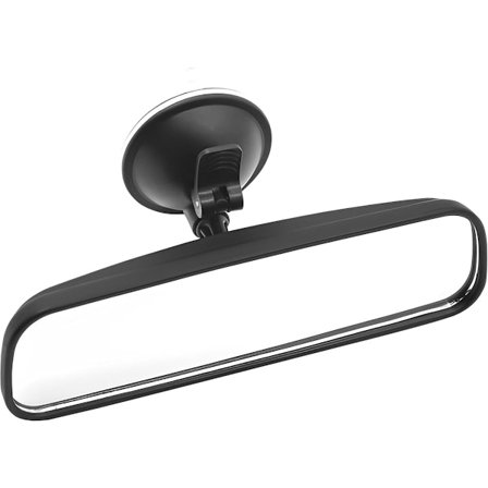 20*6cm - Bilspeil - Bakspeil - m/ Sugekopp - Justerbar - Bilinteriørspeil