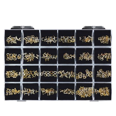 AB Nagel Kristall Strass, 3D Nagel Diamanter Glas Metall Naglar Ädelstenar Smycken Stenar för DIY Hantverk Nagelkonst Dekorationer