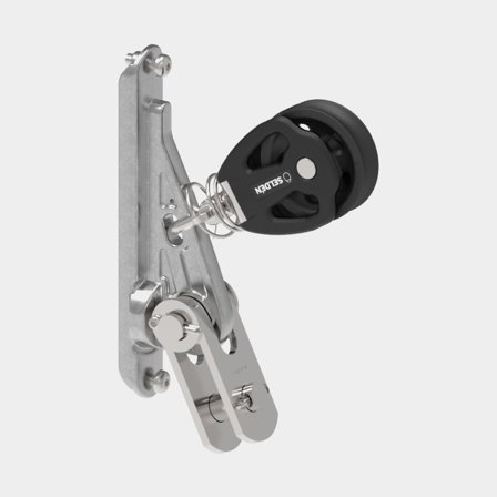 Seldén Förstagsfäste FOREST.FITT.(ø12) TGL/BLOCK i rostfritt stål för 12mm wire, silver och svart färg