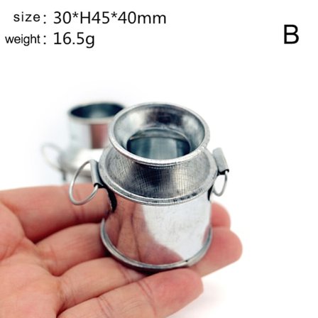 1:12 Dukkehus Miniatyr Farm Milk Can Kettle Pot Metallbøtte